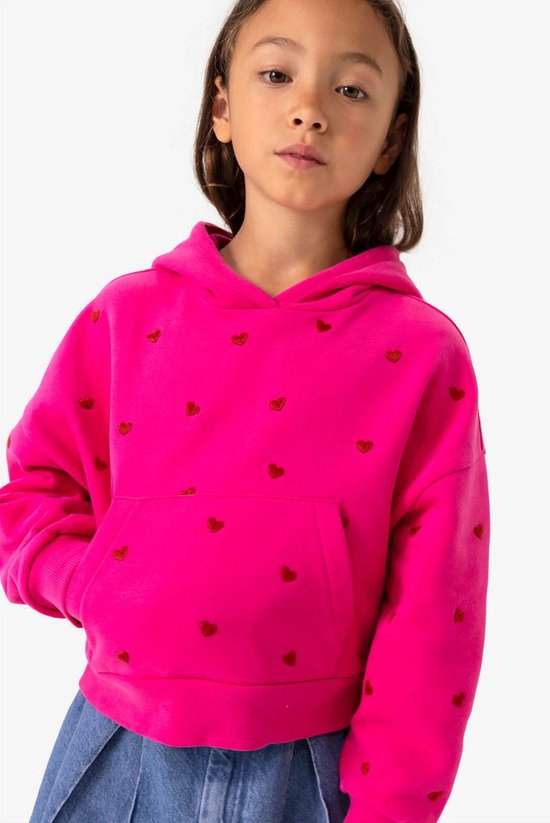 Foto: Sissy boy roze hoodie met hartjes