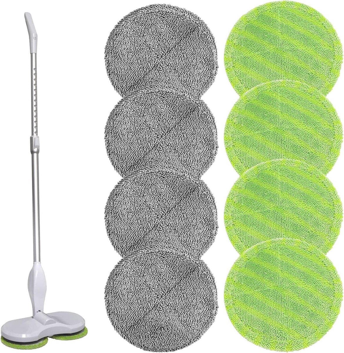 Vervangende Dweilpads - 8 Stuks - Microvezel - Mop Pads - Reservepads - 16 cm
