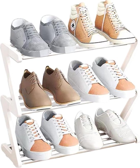 UCAMP Schoenenkast Organizer - Verstelbare Antislip Rekken, 4 Hoogtes - Voor Maximaal Opbergen In Kleine Ruimtes