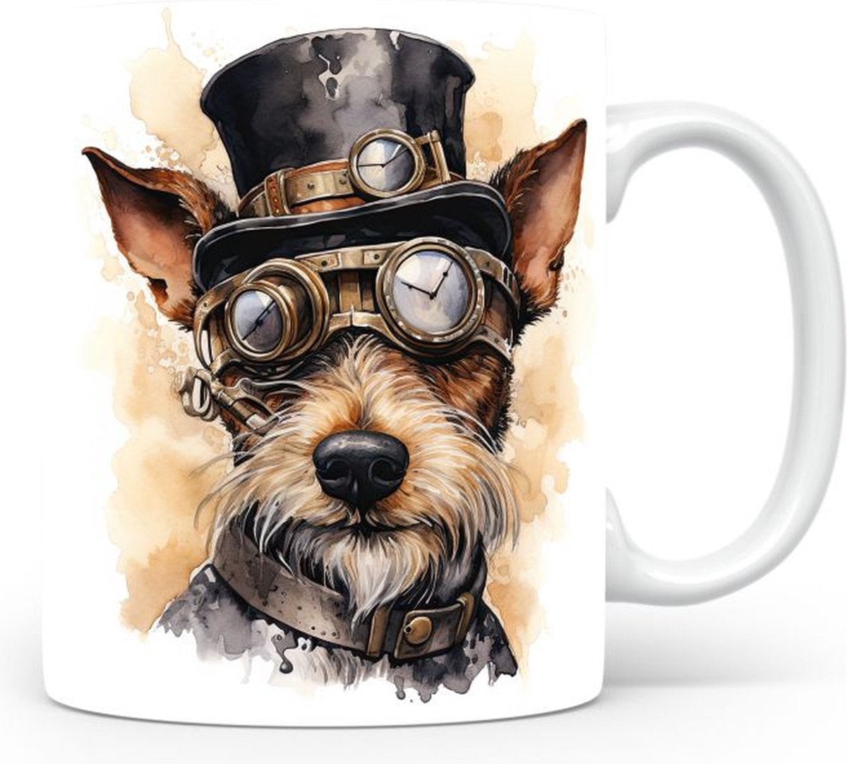 Mok met Fox Terrier Hond