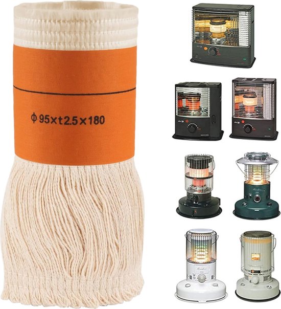 Yoosso Olielamplont, 10 m x 1,2 cm, platte lont, brede katoenen lont, voor petroleumlamp, reservelont voor oliebrander, lantaarn, doe-het-zelf kaars