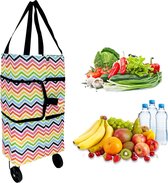 Bol.com Selbro ® Opvouwbare Boodschappenwagen met Flexibele Wielen en Verstelbare Capaciteit voor Winkelen of Reizen aanbieding