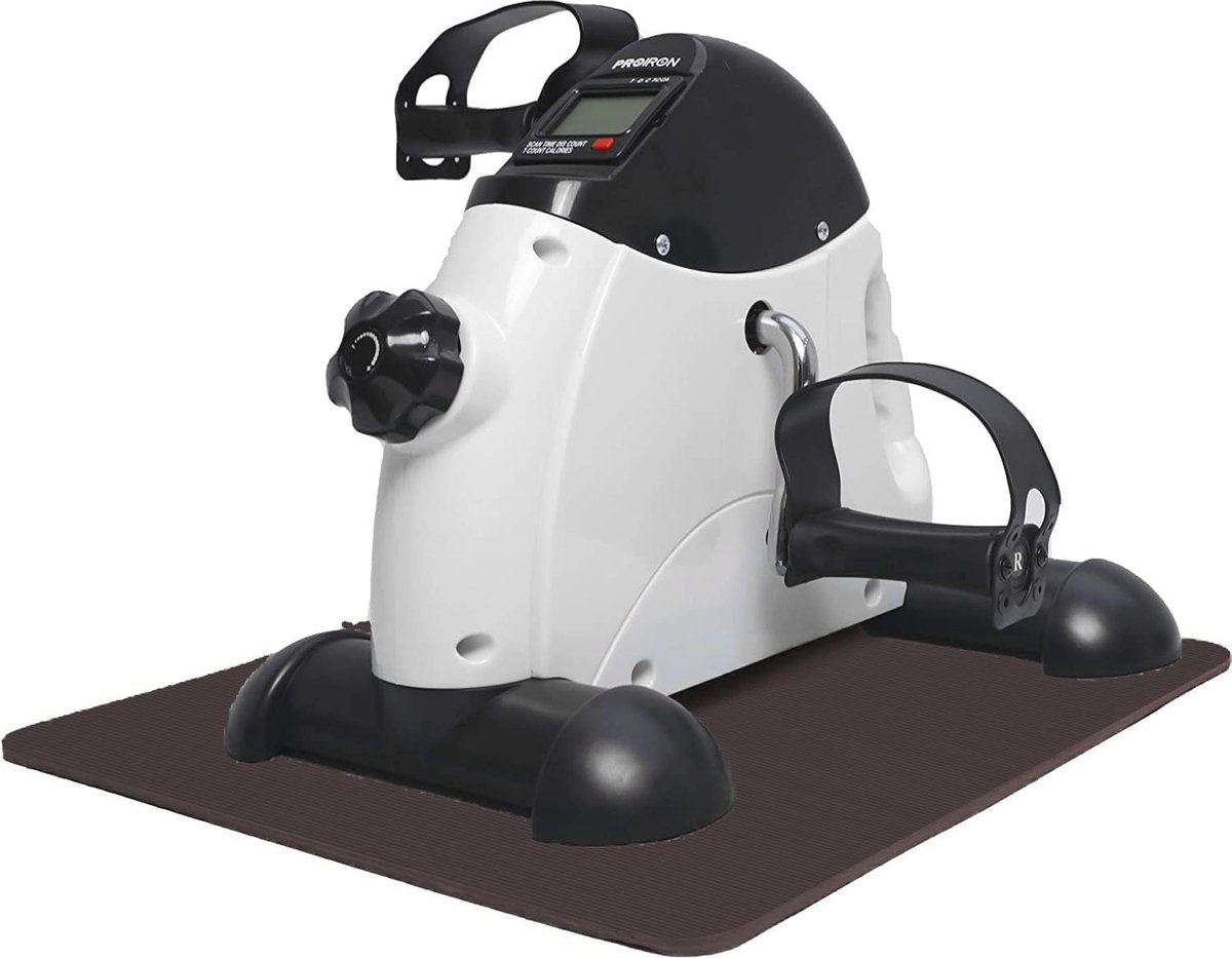 Mini hometrainer voor senioren - Pedaaltrainer voor armen en benen met LCD-display, instelbare weerstand en anti-slip