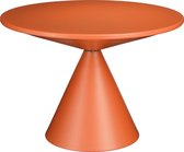 Mica Decorations Royale Bijzettafel - H42 x Ø60 cm - Metaal - Oranje