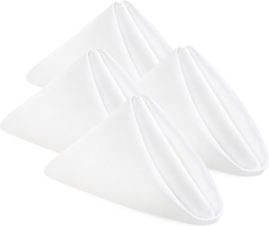 Utopia Kitchen Stoffen Servetten [12 Pak, Wit] 50x50 cm