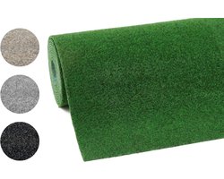 Deco Kunstgrastapijt met noppen - Balkontapijt en grastapijt voor buiten - Weerbestendig - Op maat te snijden - 100 x 200 cm - Groen