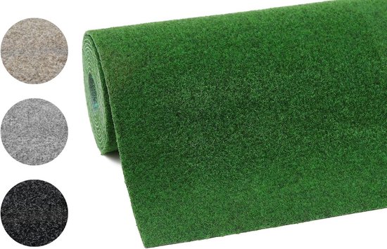 Deco Kunstgrastapijt met noppen - Balkontapijt en grastapijt voor buiten - Weerbestendig - Op maat te snijden - 100 x 200 cm - Groen