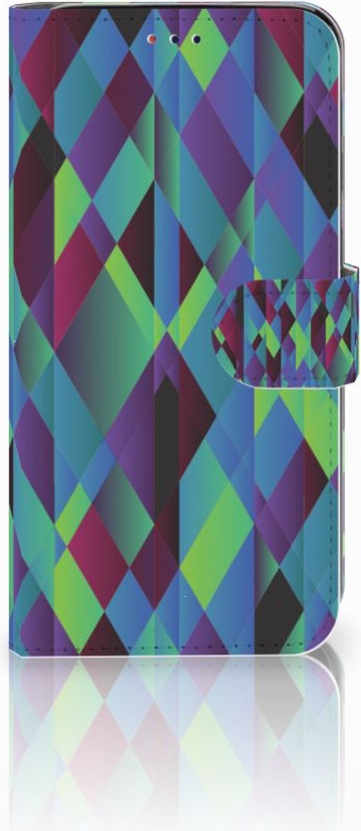 Book Case voor Samsung Galaxy A10 Book Case Abstract Green Blue