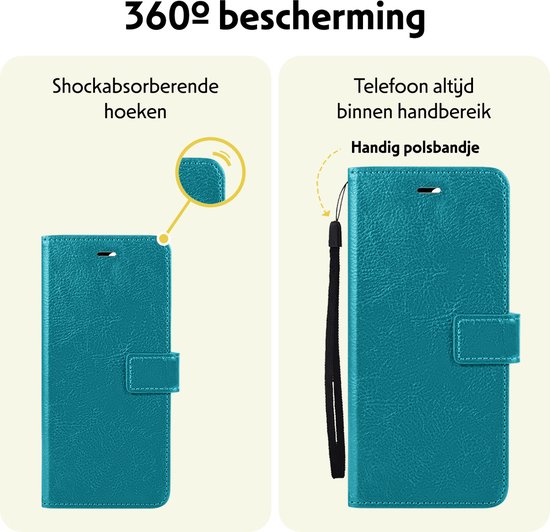 Étui adapté pour iPhone 16 Pro Max Case Book Case Cover Wallet Cover - Étui adapté pour iPhone 16 Pro Max Case Bookcase Cover - Turquoise
