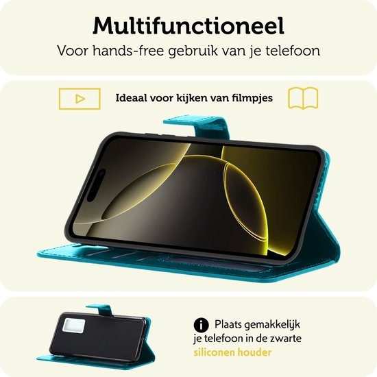 Étui adapté pour iPhone 16 Pro Max Case Book Case Cover Wallet Cover - Étui adapté pour iPhone 16 Pro Max Case Bookcase Cover - Turquoise