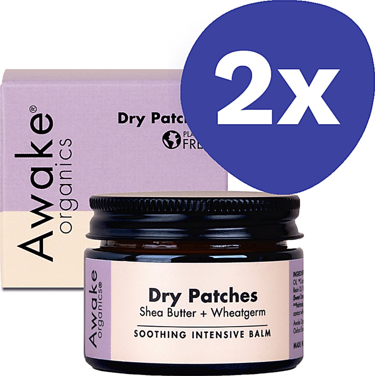 Goedkoopste Awake Organics Dry Patches Soothing Intensive Balsem (2x 55ml