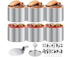 Inovra ® 6 stuks dessertringen en dinerringen, dessertringen & taartring, voedselringen, 7,5 cm ronde mousse-ring, roestvrij stalen mousse-ringen, bakgereedschap voor desserts, cake, doe-het-zelf Inovra ® 6 stuks dessertringen en dinerringen, dessertringen & taartring, voedselringen, 7,5 cm ronde mousse-ring, roestvrij stalen mousse-ringen, bakgereedschap voor desserts, cake, doe-het-zelf