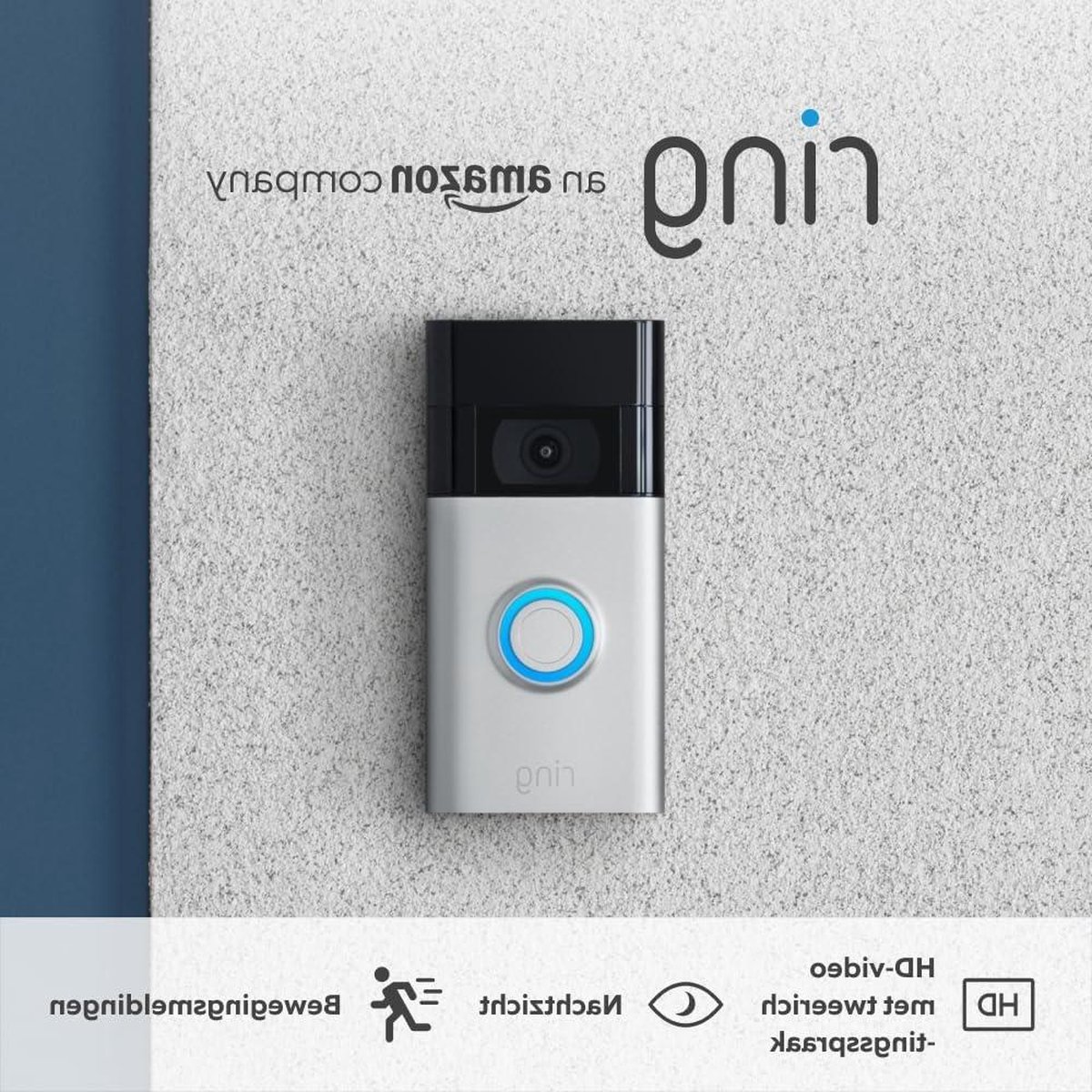1080p HD-video geavanceerde bewegingsdetectie en eenvoudige installatie - Videodeurbel op batterij met Protect-proefperiode (30 dagen gratis) Deurbel