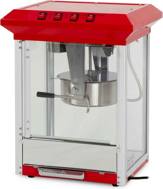 HCB Popcornmachine Popcorn machine Zwart 230V Braderie Markt Horeca - Horecacentrum Brabant