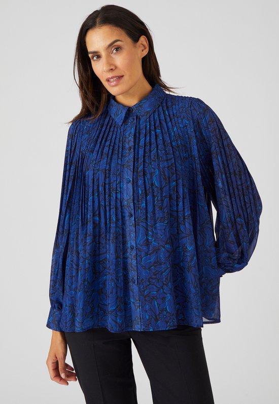 Damart Chemise plissee Femme Blauw 52 bol