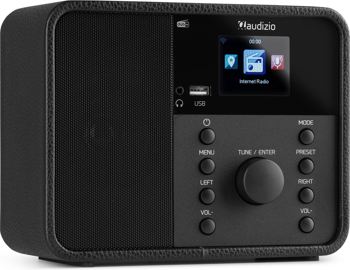 AUDIZIO Nardo - DAB+/FM en internetradio DAB radio Zwart