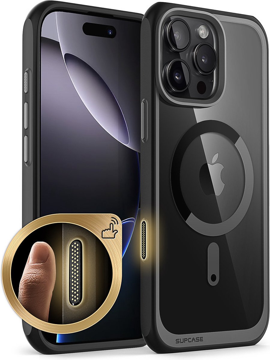 Supcase UB geschikt voor iPhone 16 Pro Max hoesje - Geschikt voor MagSafe - Zwart