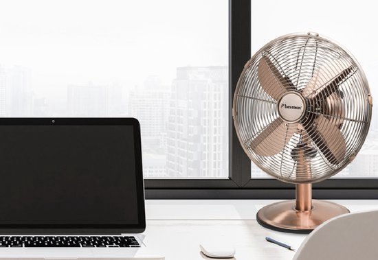 Bestron Mobiele tafelventilator 35 cm, designventilator met 3