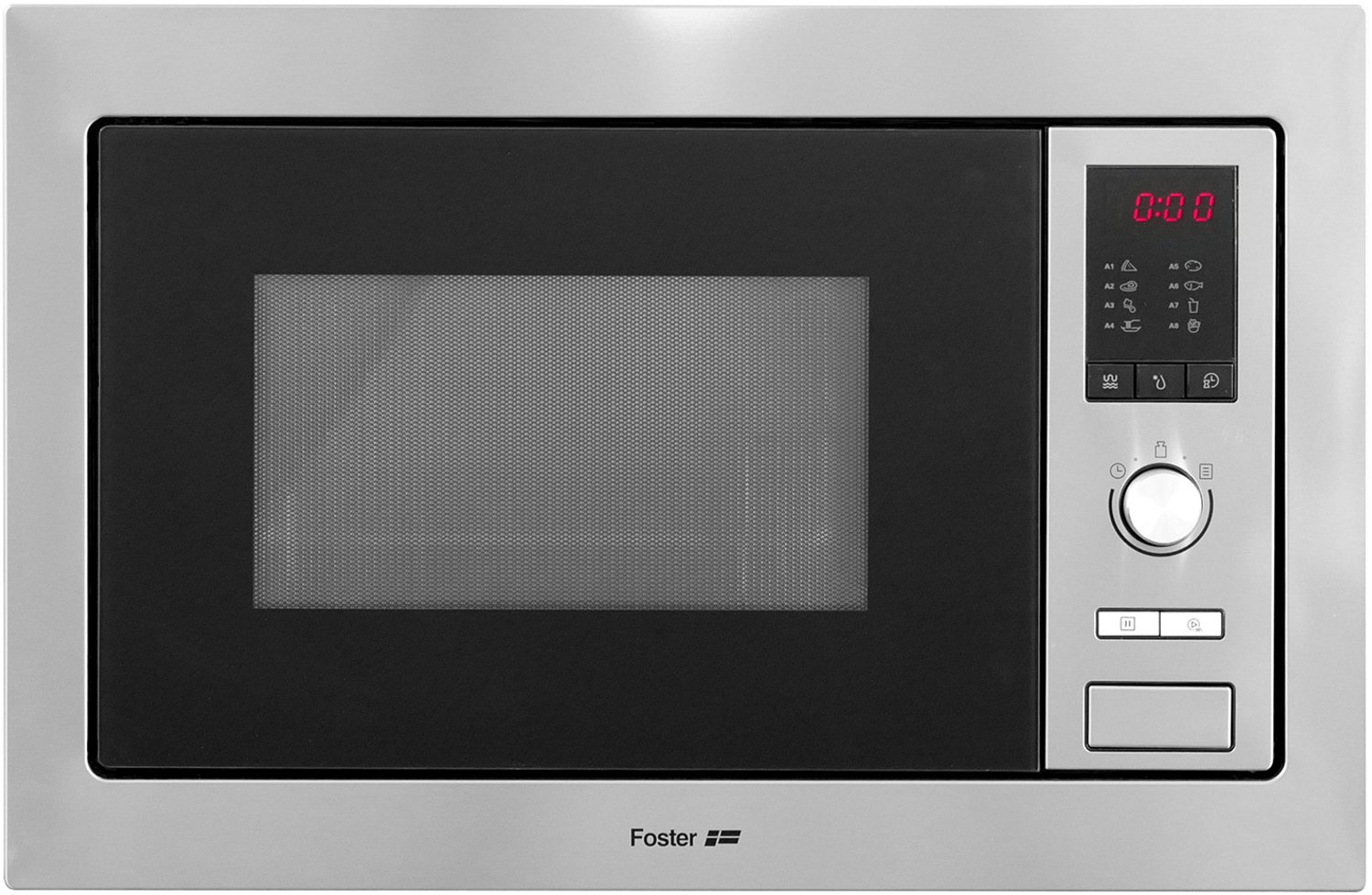 Foster 7151 010 magnetron Zwart, RVS Inbouw magnetron combinatie 25 L 900 W