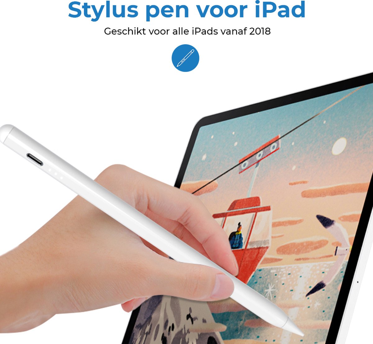Stylet TiMOVO pour iPad avec rejet de la paume, crayon iPad Aple 2e  génération pour iPad Pro 11/12,9 pouces (2018-2021), iPad 