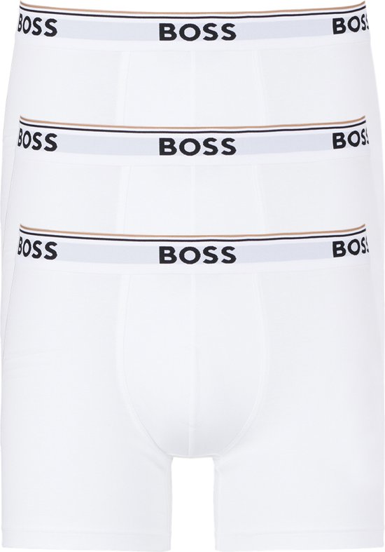 HUGO BOSS Power boxer briefs (3-pack) - heren boxers normale lengte - wit - Maat: S