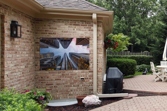 Affiche Sunrise in Chicago Garden 120x80 cm - Toile de jardin / Toile d'extérieur / Peintures pour l'extérieur (décoration de jardin)