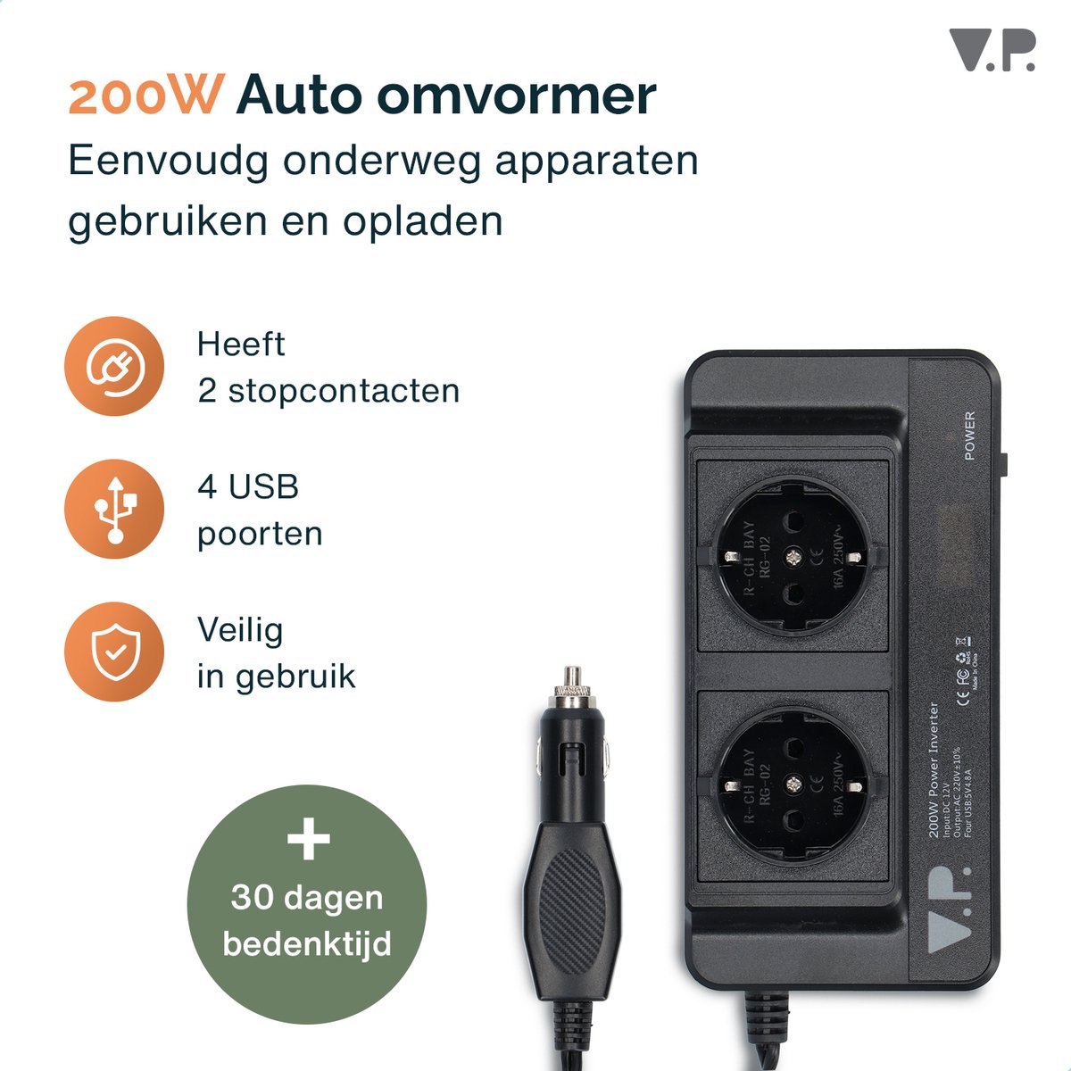 BESTEK allume-cigare adaptateur secteur voiture USB Splitter chargeur noir