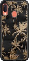 Casimoda® hoesje - Geschikt voor Samsung Galaxy A20e - Palmbomen - Zwart TPU Backcover - Planten - Zwart