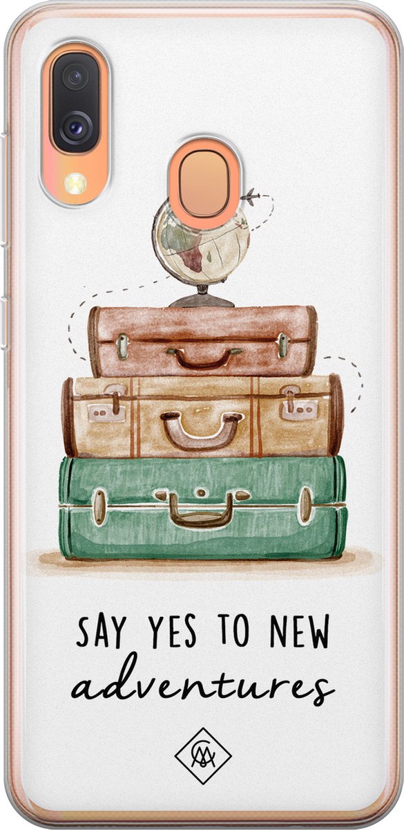 Casimoda® hoesje - Geschikt voor Samsung A40 - Wanderlust - Backcover - Siliconen/TPU - Multi