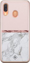 Casimoda® hoesje - Geschikt voor Samsung A40 - Rose All Day - Backcover - Siliconen/TPU - Roze
