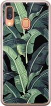 Casimoda® hoesje - Geschikt voor Samsung A40 - Palmbladeren Bali - Backcover - Siliconen/TPU - Groen