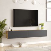 Tv-meubel Lapinlahti 180x31,5x29,5cm houtkleurig en antraciet