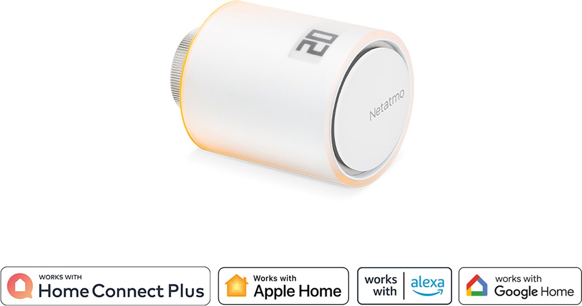 Netatmo Slimme Radiatorknop – Slimme Thermostaatknop – 3 Stuks Uitbreiding - geschikt voor Google Home, Alexa & Apple HomeKit – foto 2