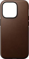Étui en cuir moderne Nomad - adapté à l' iPhone 14 - en cuir véritable - adapté à MagSafe et au chargement sans fil - Marron rustique