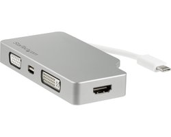 STARTECH.COM 4-in-1 reisadapter voor audio / video - USB Type-C naar VGA, DVI, HDMI of Mini DP - 4K