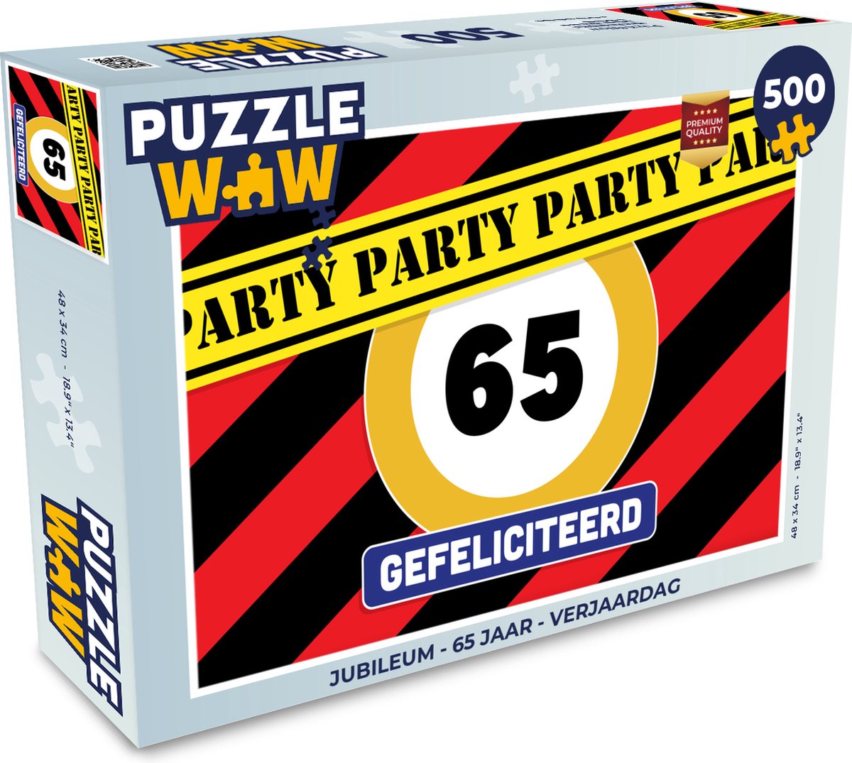 Puzzel Jubileum - 65 Jaar - Verjaardag - Legpuzzel - Puzzel 500 stukjes