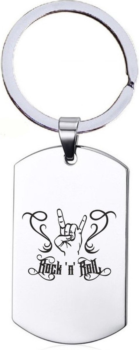Sleutelhanger RVS - Rock & Roll