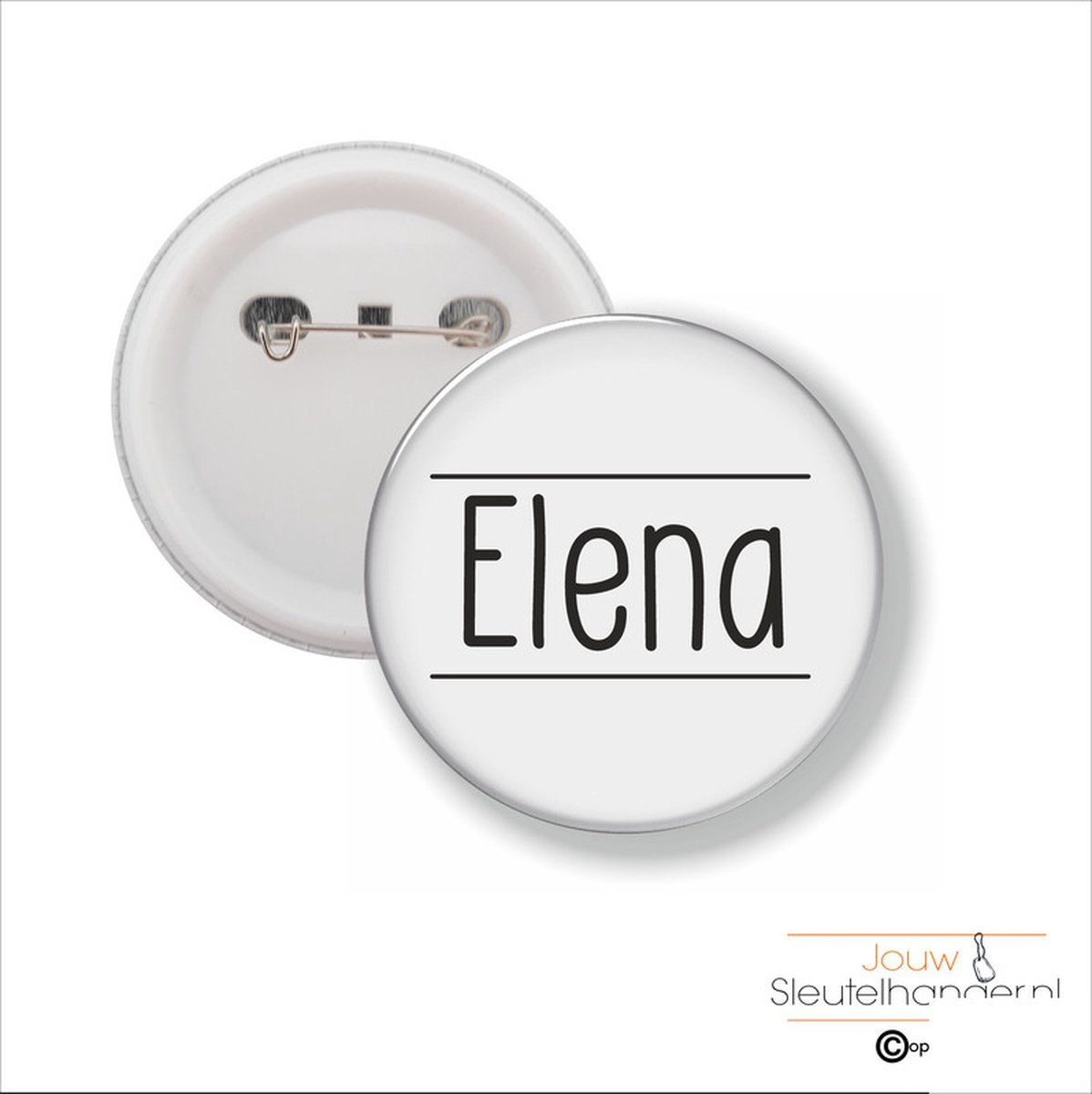 Button Met Speld 58 MM - Elena