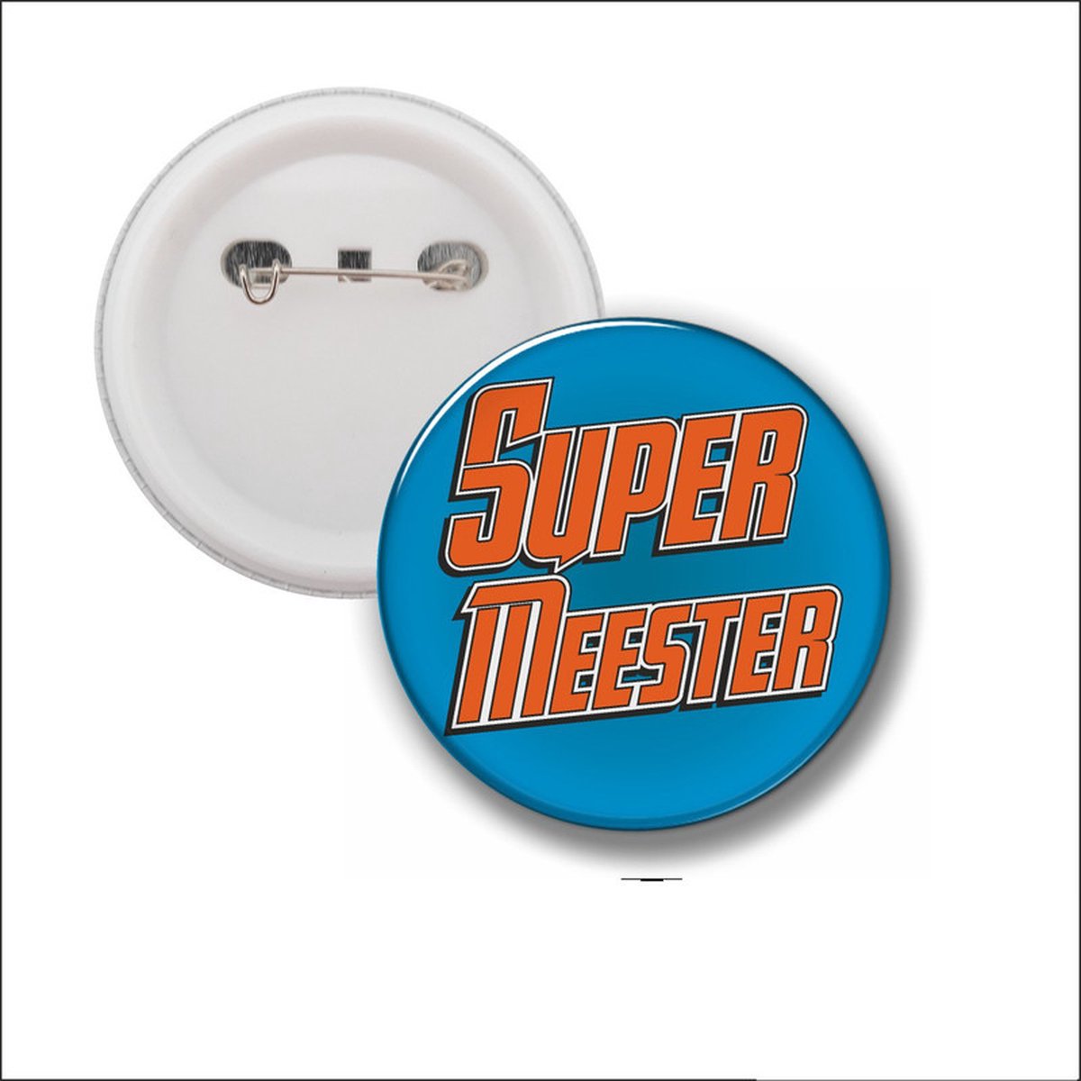 Button Met Speld 58 MM - Super Meester