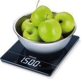 Bol.com Beurer KS 34 XL Digitale Keukenweegschaal - Tot 15 kg – Glazen oppervlak - Touch bediening – Groot Magic LED display – T... aanbieding