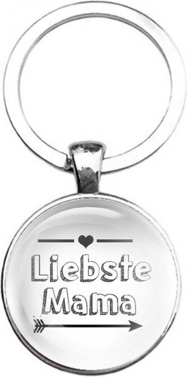 Sleutelhanger Glas - Liebste Mama