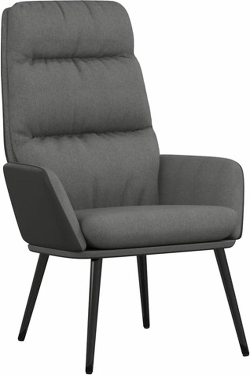 vidaXL Relaxstoel - stof - lichtgrijs