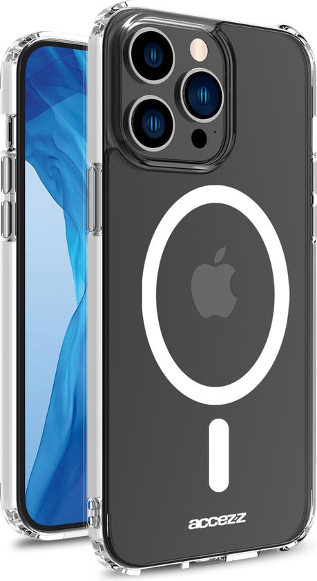 Accezz Hoesje Geschikt voor iPhone 14 Pro Max Hoesje - Accezz Clear Backcover Geschikt voor MagSafe - Transparant