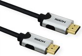 HDMI kabel - versie 2.1 (8K 60Hz + HDR) - metalen connectoren / zwart - 1,5 meter
