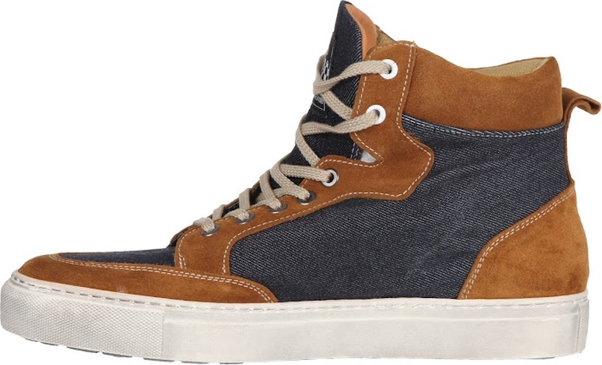 Helstons Maya Canvas Armalith Leather Gold Blue Shoes - Maat 38 - Laars