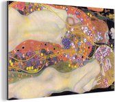 Wanddecoratie Metaal - Aluminium Schilderij Industrieel - Waterslangen II - Gustav Klimt - 30x20 cm - Dibond - Foto op aluminium - Industriële muurdecoratie - Voor de woonkamer/slaapkamer