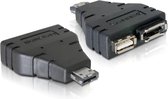 Adaptateur DeLOCK Power-over-eSATA> 1x eSATA / 1x USB eSATA 1xeSATA, 1xUSB Adaptateur / adaptateur de câble noir
