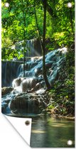 Tuinposter Jungle waterval in Palenque Mexico - 30x60 cm - Tuindoek - Buitenposter