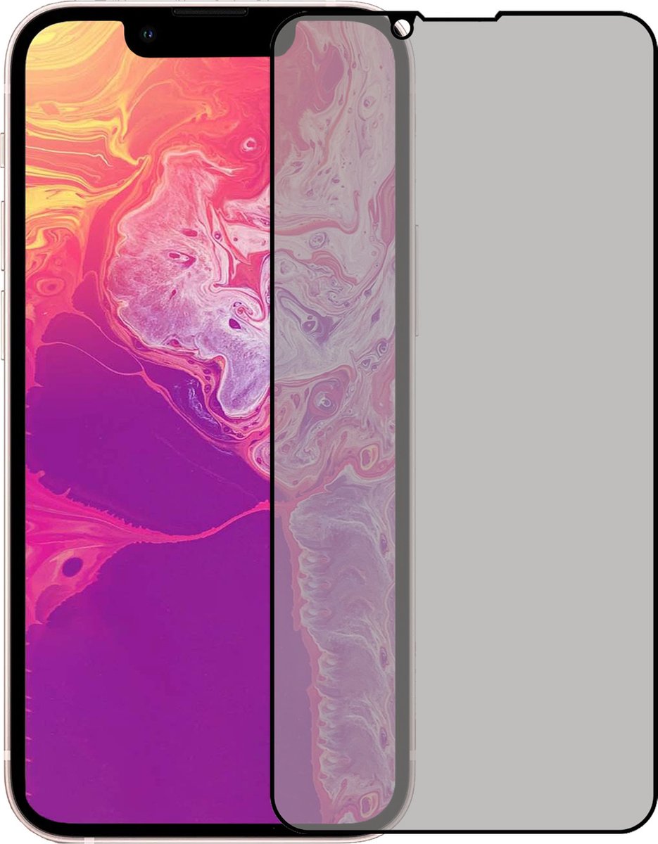 Screenprotector Geschikt voor Apple iPhone 14 Plus - Privacy Filter - Beschermglas - Gehard Glas - Tempered Glass - Screen Protector