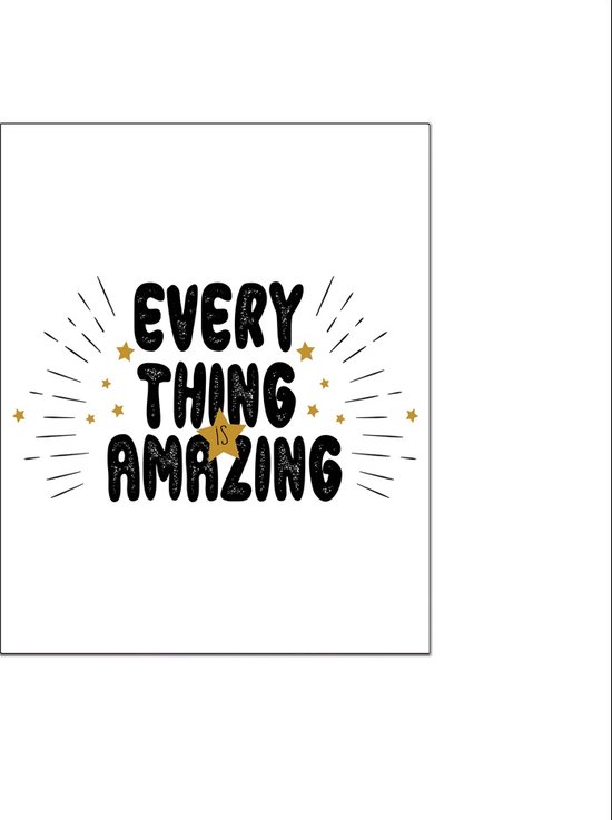 PosterDump - Everything amazing teksten - Baby / kinderkamer poster - Teksten / motivatie poster - 30x21cm / A4